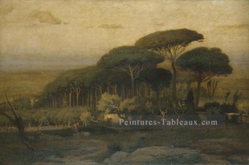  barbe - Pine Grove de la villa Barberini paysage Tonalist George Inness